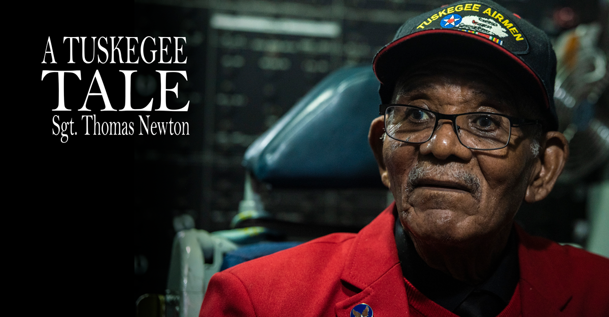 Close up of Tuskegee airman.