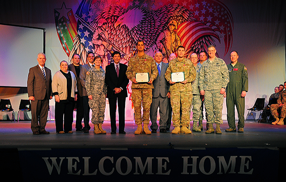 Welcome home ceremony for the 220th Engineering Installation Squadron