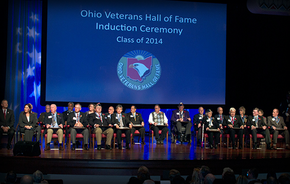 The induction ceremony of the Ohio Veterans Hall of Fame Class of 2014 was held Nov. 6, 2014, at the Lincoln Theater in Columbus, Ohio