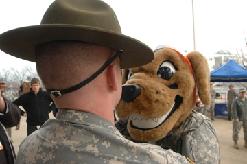 Staff Sgt. Michael Healey with Chomps
