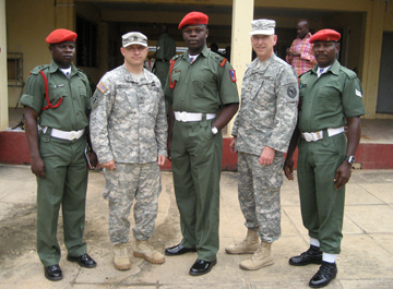 Hetrick (second from left) at the Jaji Military Warrant Officer Academy.