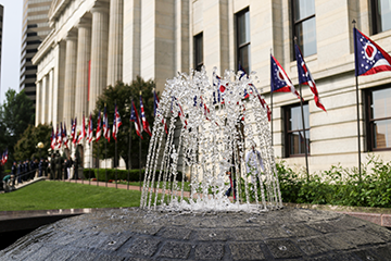 Fountain at Ohio Veteran's Plaza.