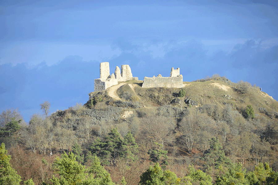 A view of the Hohenburg Castle during exercise.