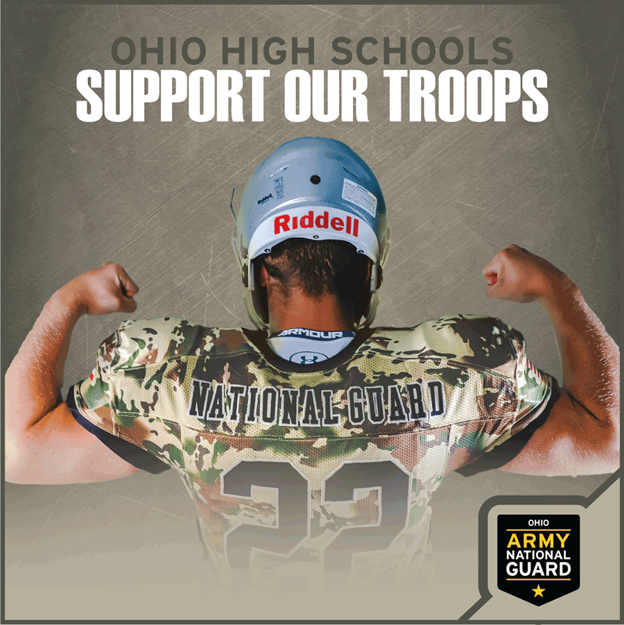 recruiting and retention ad: Ohio High Schools Support our Troops