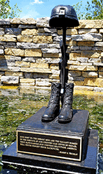 Soldier's cross memorial.