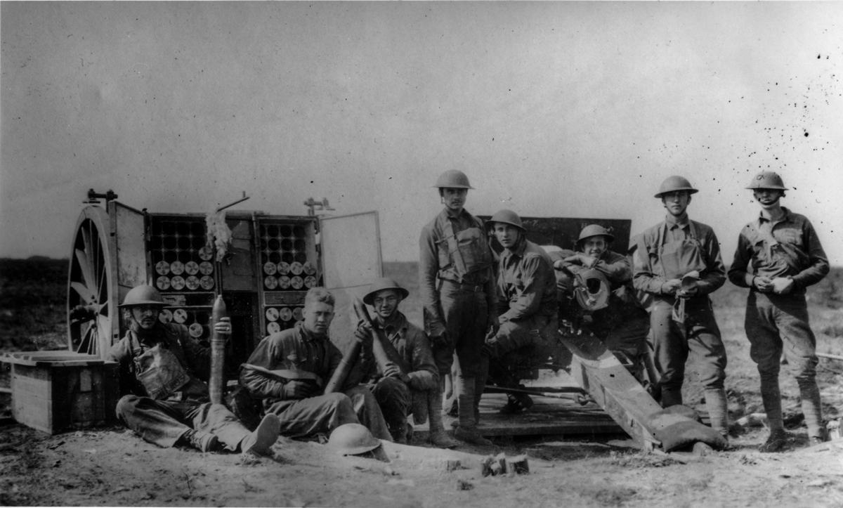 Soldiers with armory.