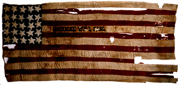American flag carried during the Mexican War.