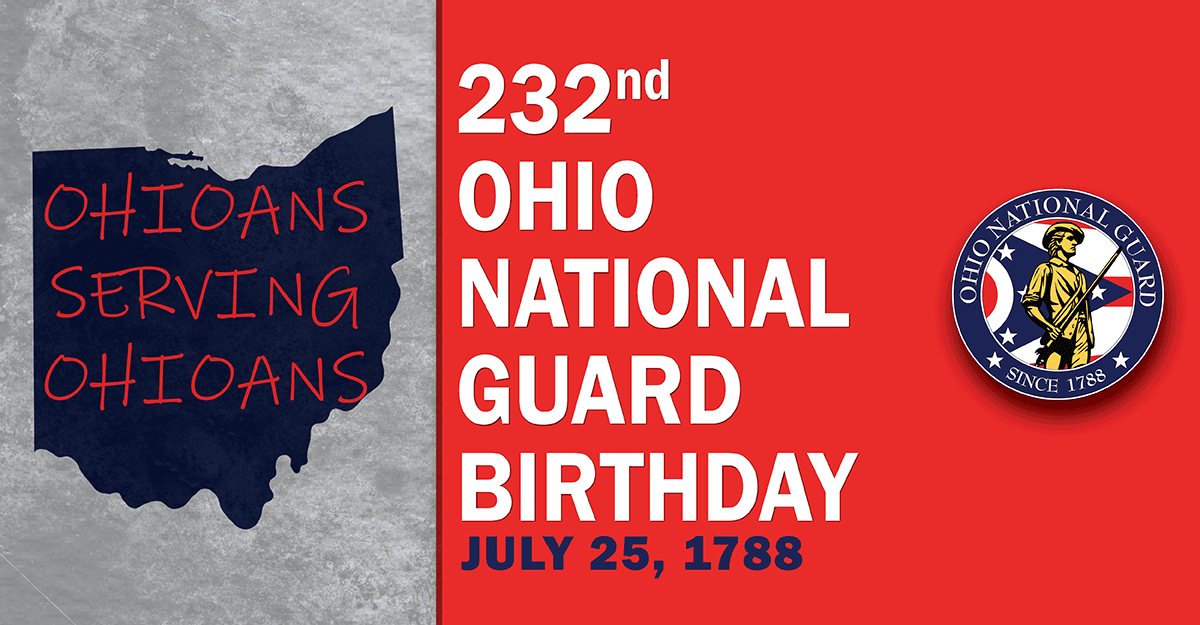 232nd Ohio National Guard birthday graphic