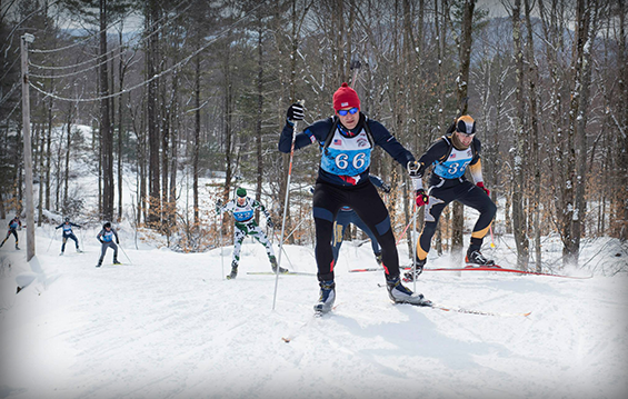 Ohio Army National Guard Chief Warrant Officer 2 Mark Sundbury (No. 66) competes in the Pursuit Race during the 40th Annual Chief, National Guard Bureau Biathlon Championships. 