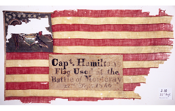 Capt. Halitlon's flag used at teh Battle of Monteray.