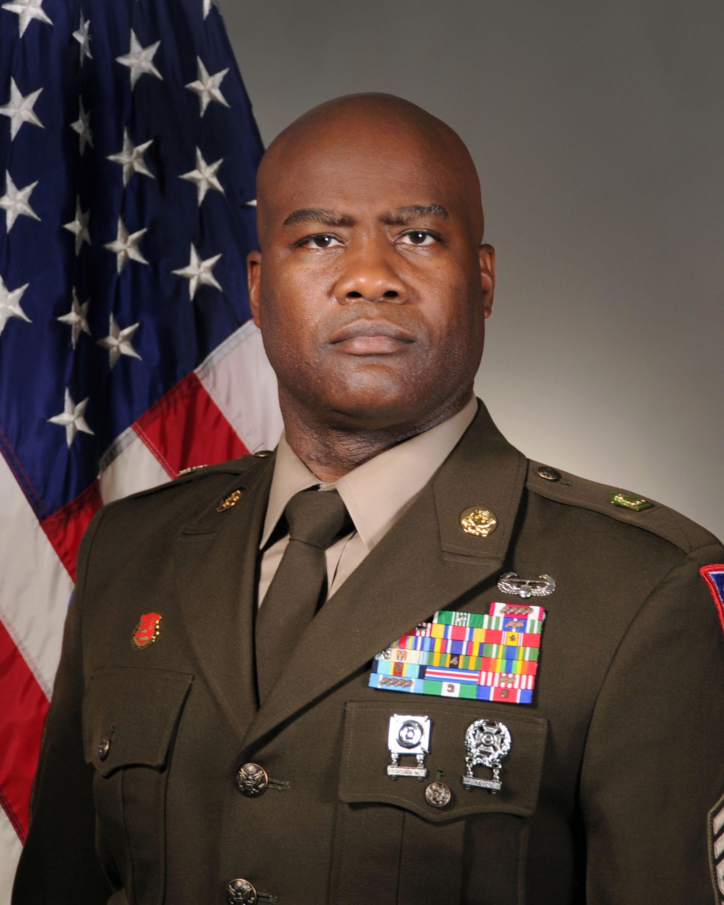 Official photo of Command Sgt. Maj. Chambliss 
