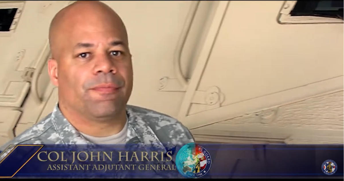 Col. John C. Harris Assistant Adjutant General headhot from video clip.