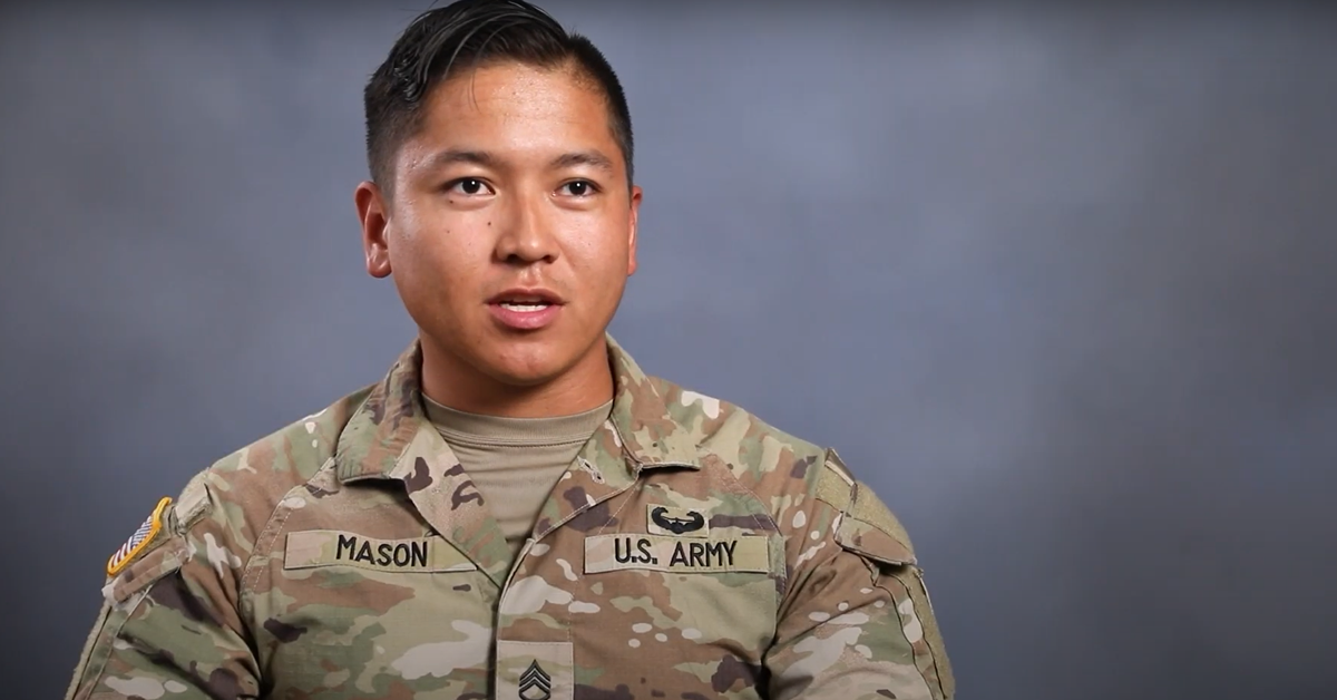 Closeup of Staff Sgt Dauren Mason