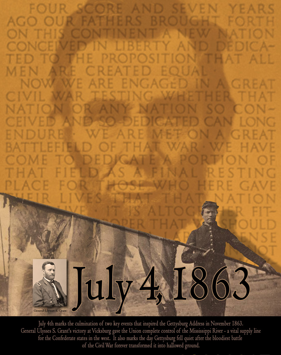 DEOMI graphic featuring Abraham Lincoln: July 4, 1863