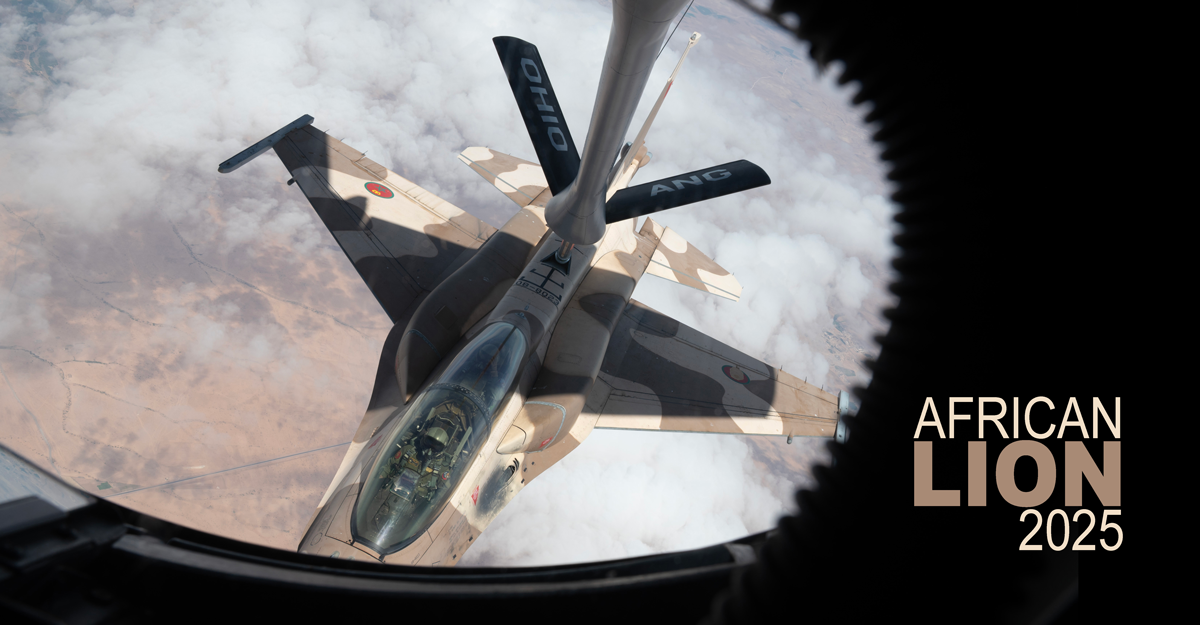 The top of a F-16 Fighting Falcon flying
