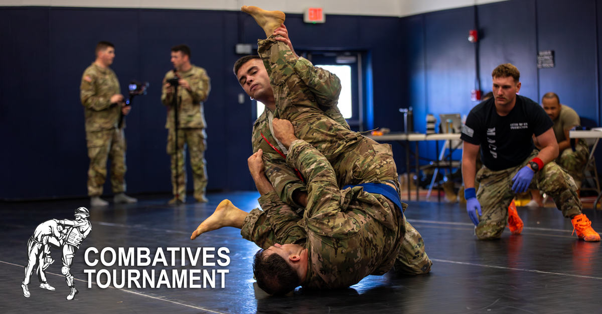 Two Soldiers grappling