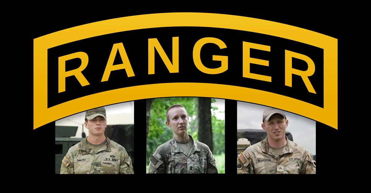 A graphic of 3 Ohio Army National Guard rangers