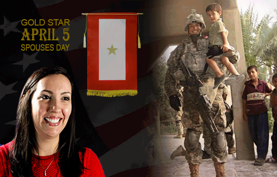 U.S. Army Sgt. Daniel McCall, assigned to the 3rd Infantry Divison at Fort Benning, Ga., in or near Salman Pak, Iraq during a deployment in support of Operation Iraq Freedom. McCall was killed in action in 2007. Wife Brittnay superimposed in front of photo.