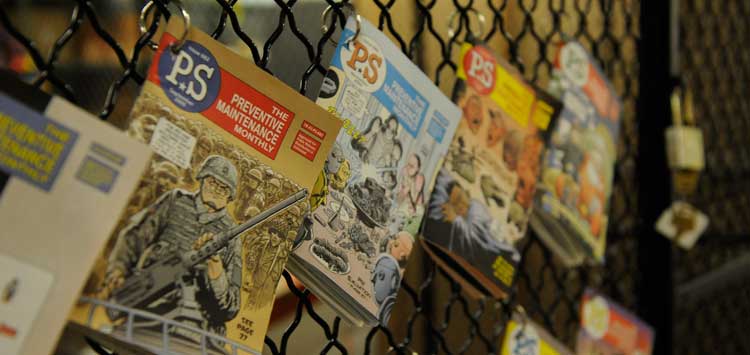 PS: The Preventive Maintenance Monthly hangs on display in the Headquarters, 155th Chemical Battalion supply room. 