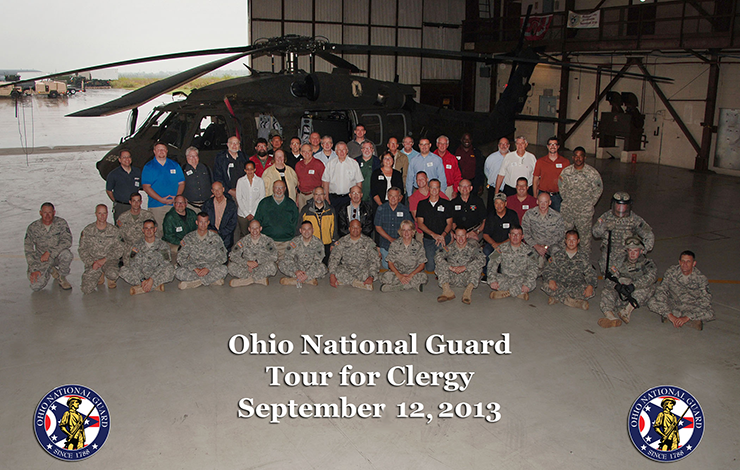 Nearly 40 clergy members from throughout the state attended the Ohio National Guard's Clergy Familiarization Tour 