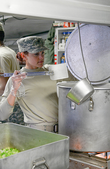 Spc. Nancy Corsmeier, culinary specialist. 