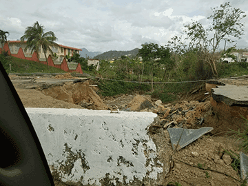 Damage in Puerto Rico.