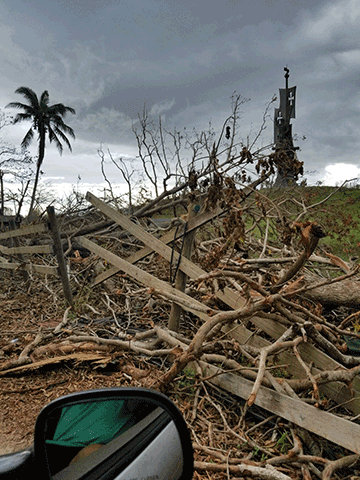 Damage in Puerto Rico.