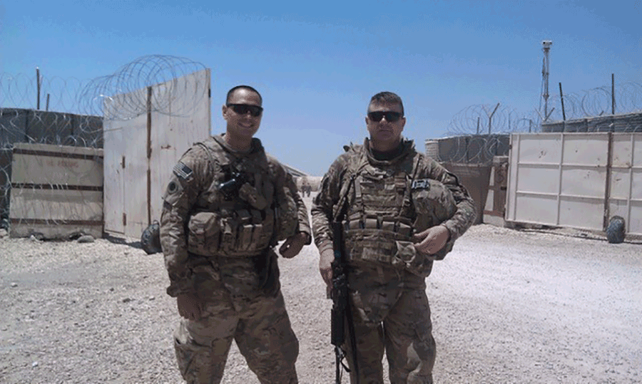Command Sgt. Maj. William Workley stands for a photo while deployed to Afghanistan in 2012.