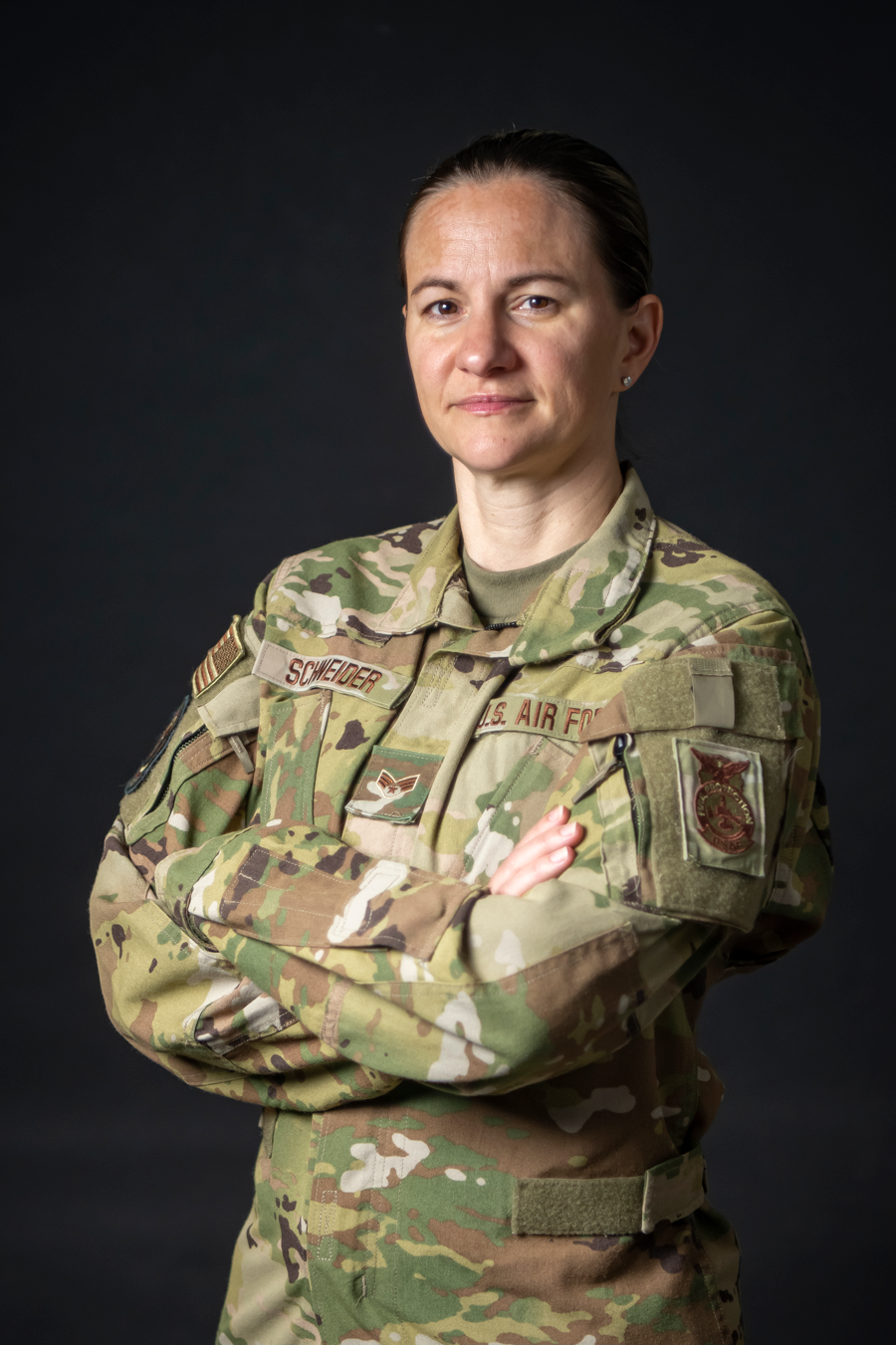 Portrait of Senior Airman Kristina Schneider in uniform.
