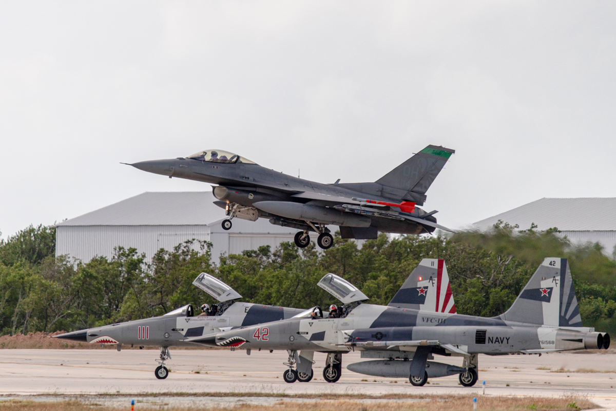 F-16s sitting on tarmac