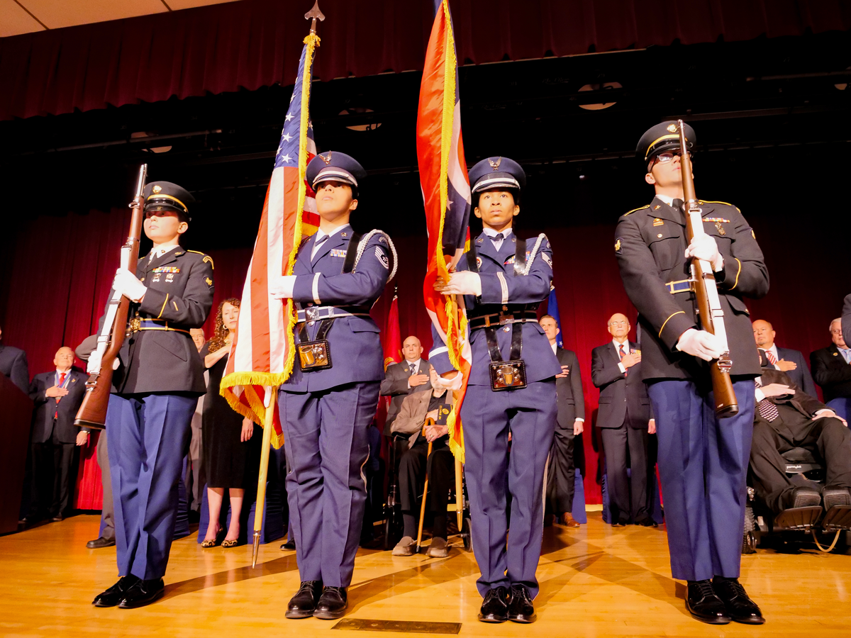 Color Guard on stage.